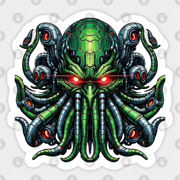 Biomech Cthulhu Overlord S01 D35 Sticker by Houerd